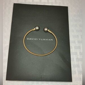 David Yurman Solari Bracelet- 18k Gold with Tahitian Pearls and Diamond Accents